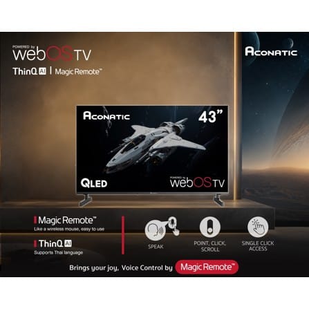 ทีวีคิวแอลอีดี 43 นิ้ว ACONATIC (4K, QLED, WEB OS) 43QSB340AN_3