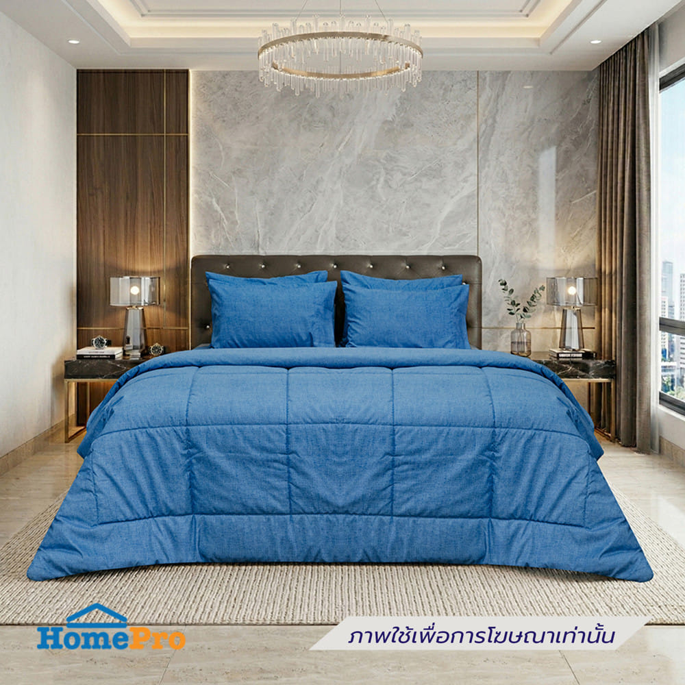 ชุดผ้าปูที่นอน 6 ฟุต (ชุด 5 ชิ้น)  PICASSO CLASSIC สี BLUE