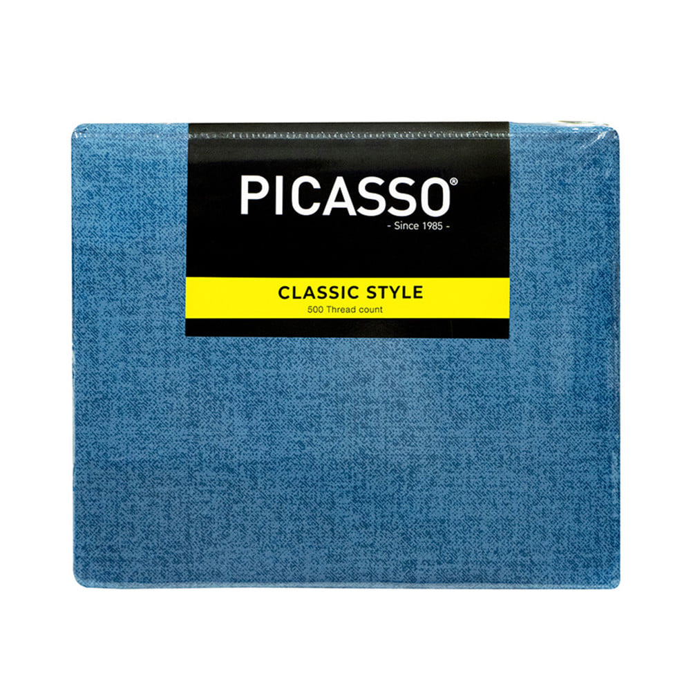 ชุดผ้าปูที่นอน 6 ฟุต (ชุด 5 ชิ้น)  PICASSO CLASSIC สี BLUE