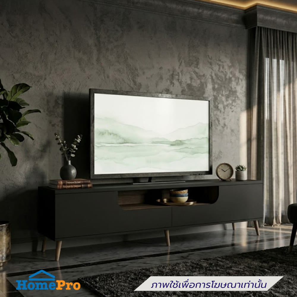 ตู้วางทีวี TOMATO HOME BARCELONA TH-TV-ULT180-02 180 ซม. สีดำ