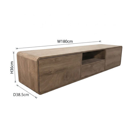 ตู้วางทีวี TOMATO HOME BARCELONA TH-TV-BC180-A 180 ซม. สีโอ๊ค_4