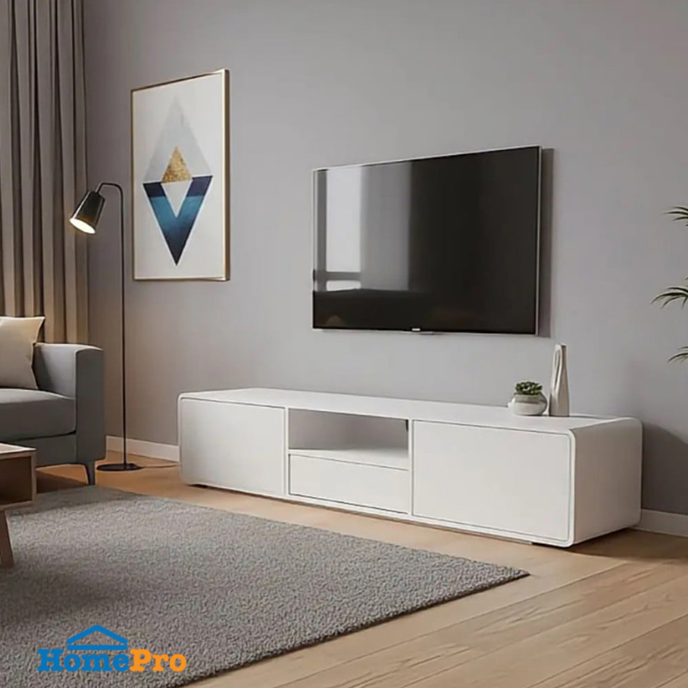 ตู้วางทีวี TOMATO HOME BARCELONA TH-TV-BC180-A 180 ซม.  สีขาว