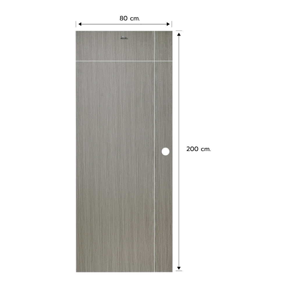 ประตูภายใน UPVC เจาะลูกบิด ASARA A922 80x200 ซม. สี SILVER GREY