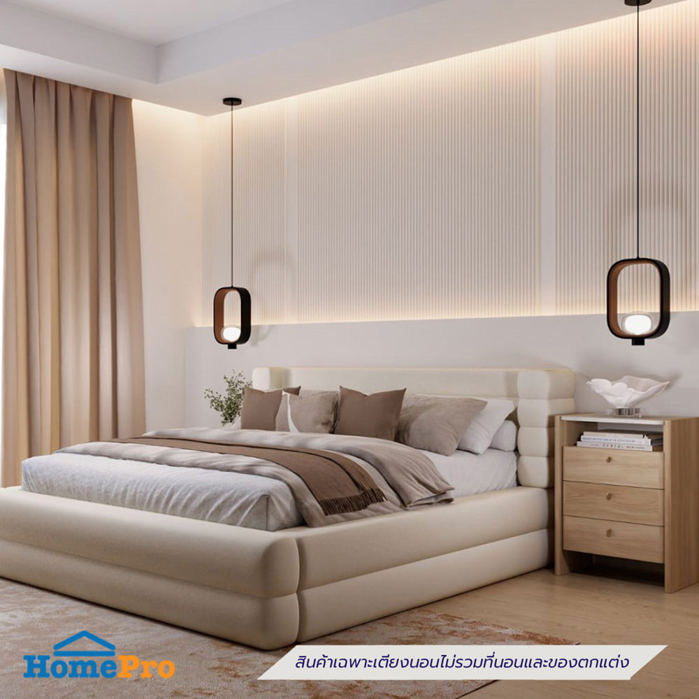 เตียง 6 ฟุต SB FURNITURE GAMEW 19250649 สี CREAM