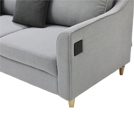 โซฟาเข้ามุมซ้าย SOFA SOLUTIONS TAKEO 19252752 สี GREY_5