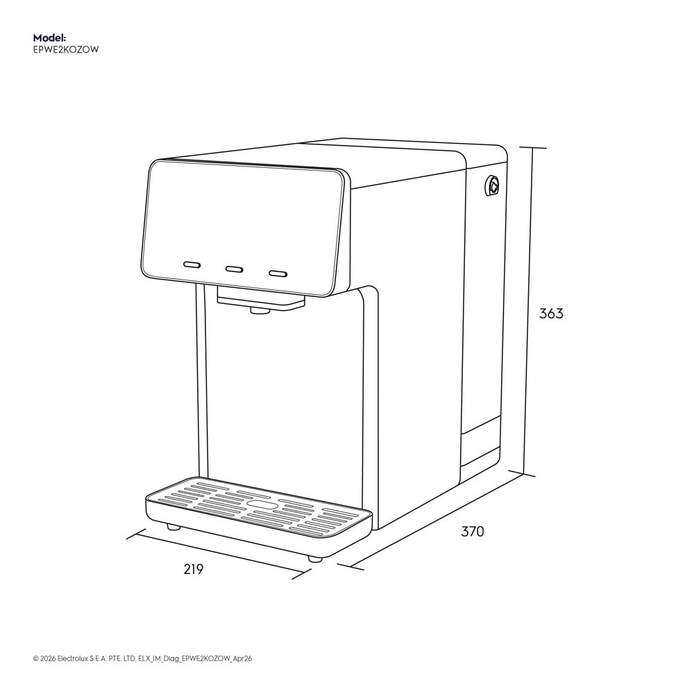 เครื่องกรองน้ำดื่ม ELECTROLUX EPWE2KOZOW