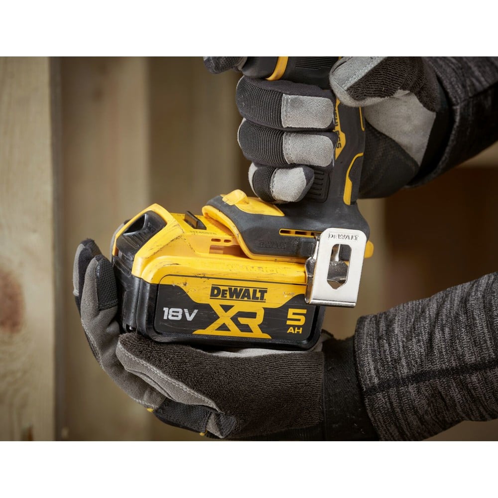 สว่านกระแทกไร้สาย (พร้อมแบตเตอรี่และแท่นชาร์จ) DEWALT DCD799P1T-B1 18 โวลต์ (สูงสุด 20 โวลต์)