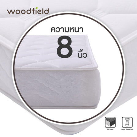ที่นอนสปริง  5 ฟุต WOODFIELD W-5600 (พร้อมหมอนหนุน 2 ใบ)_10