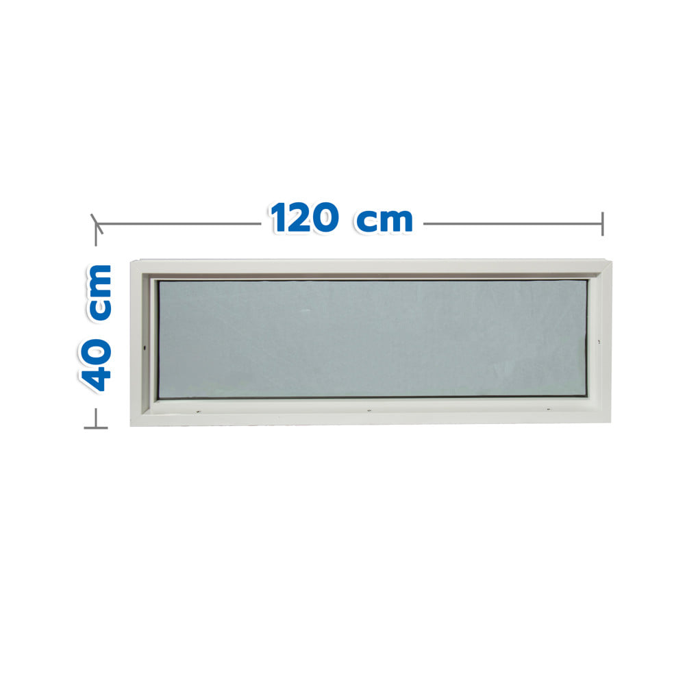 ช่องแสงหน้าต่าง UPVC HOFFEN TRENDY 120x40 ซม. สีขาว