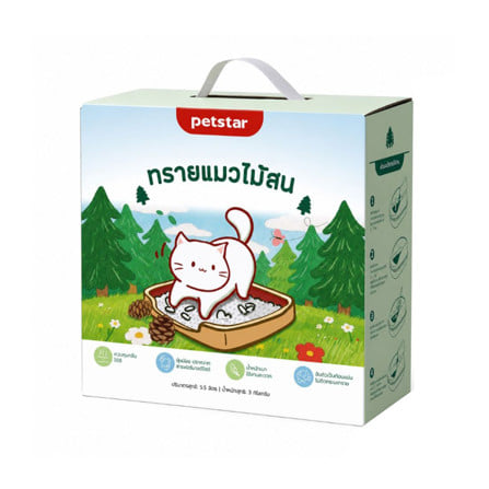 ทรายแมวไม้สน PETSTAR 3 กก._0