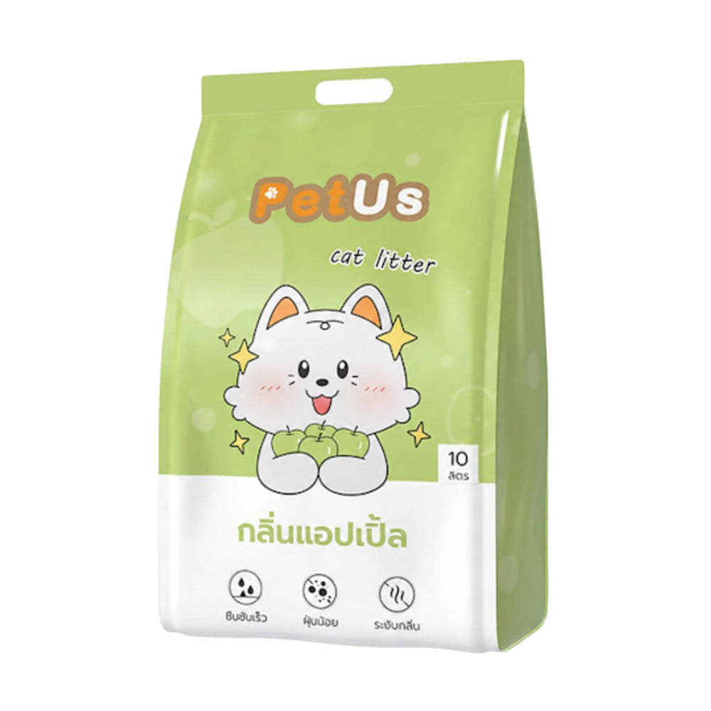 ทรายแมวเบนโทไนท์ PETUS กลิ่นแอปเปิ้ล 10 ลิตร