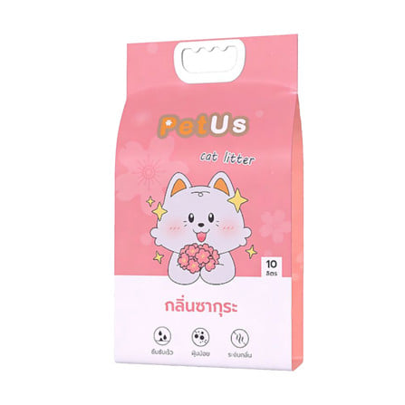 ทรายแมวเบนโทไนท์ PETUS กลิ่นซากุระ 10 ลิตร_0