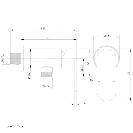 วาล์วฝักบัว 1 ทาง NOVABATH NVB-2080S_3