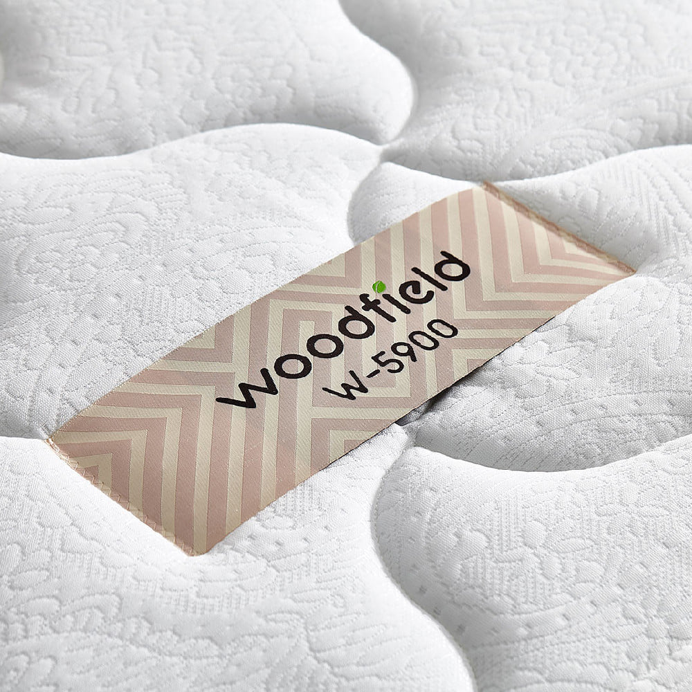 ที่นอนสปริง  5 ฟุต WOODFIELD W-5900 (พร้อมหมอนหนุน 2 ใบ)