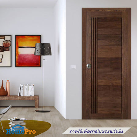 ประตูไม้เนื้อแข็ง ไม่เจาะลูกบิด N999 BALI 90x200 ซม. สีธรรมชาติ_2