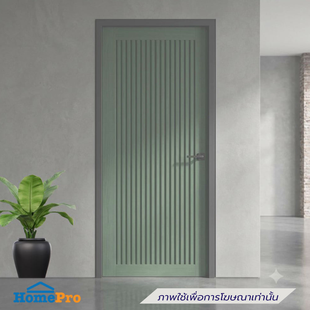 ประตูไม้เนื้อแข็ง ไม่เจาะลูกบิด N999 C-MODERN 90x200 ซม. สีธรรมชาติ