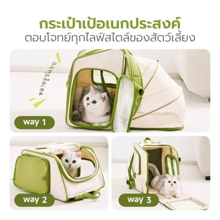 กระเป๋าสัตว์เลี้ยง TIANYUAN PET SRB0060 สีเขียว_8