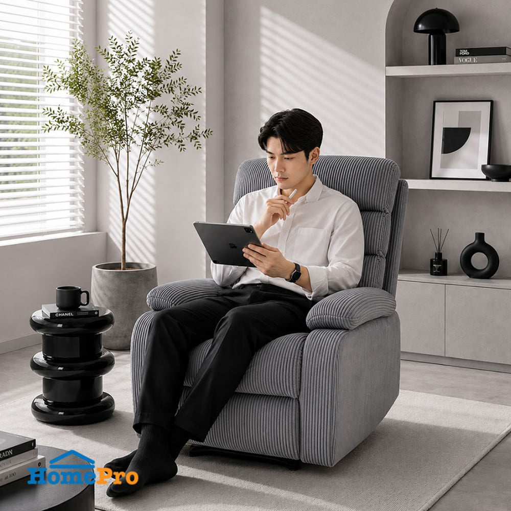 RECLINER KONCEPT KUMO 19256811 สีเทาเข้ม