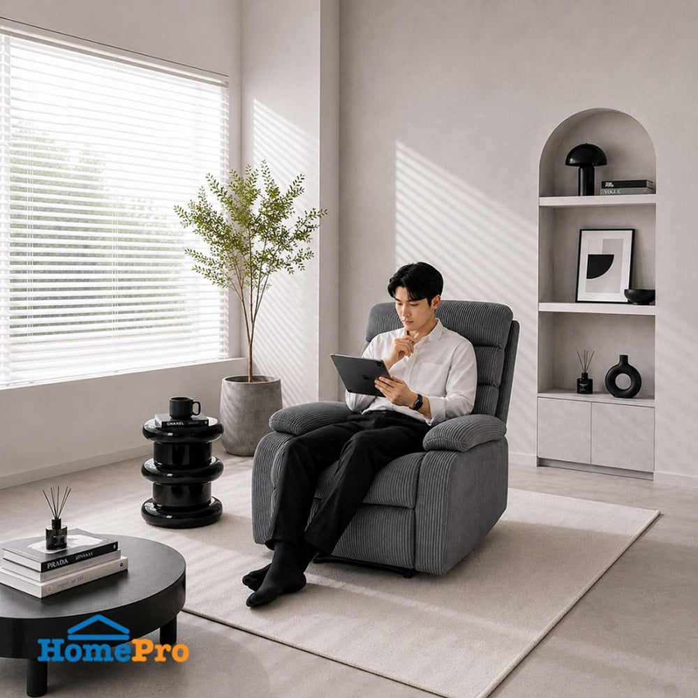 RECLINER KONCEPT KUMO 19256811 สีเทาเข้ม