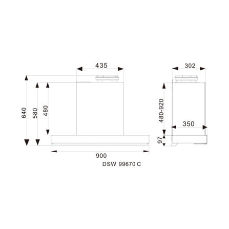 เครื่องดูดควันกระโจม TEKA DSW 99670 C 90 ซม._4
