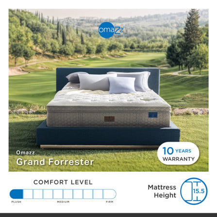 ที่นอนพ็อกเก็ตสปริง 5 ฟุต OMAZZ GRAND FORRESTER JEENO EDITION  (พร้อมชุดเครื่องนอน 9 ชิ้น)_24