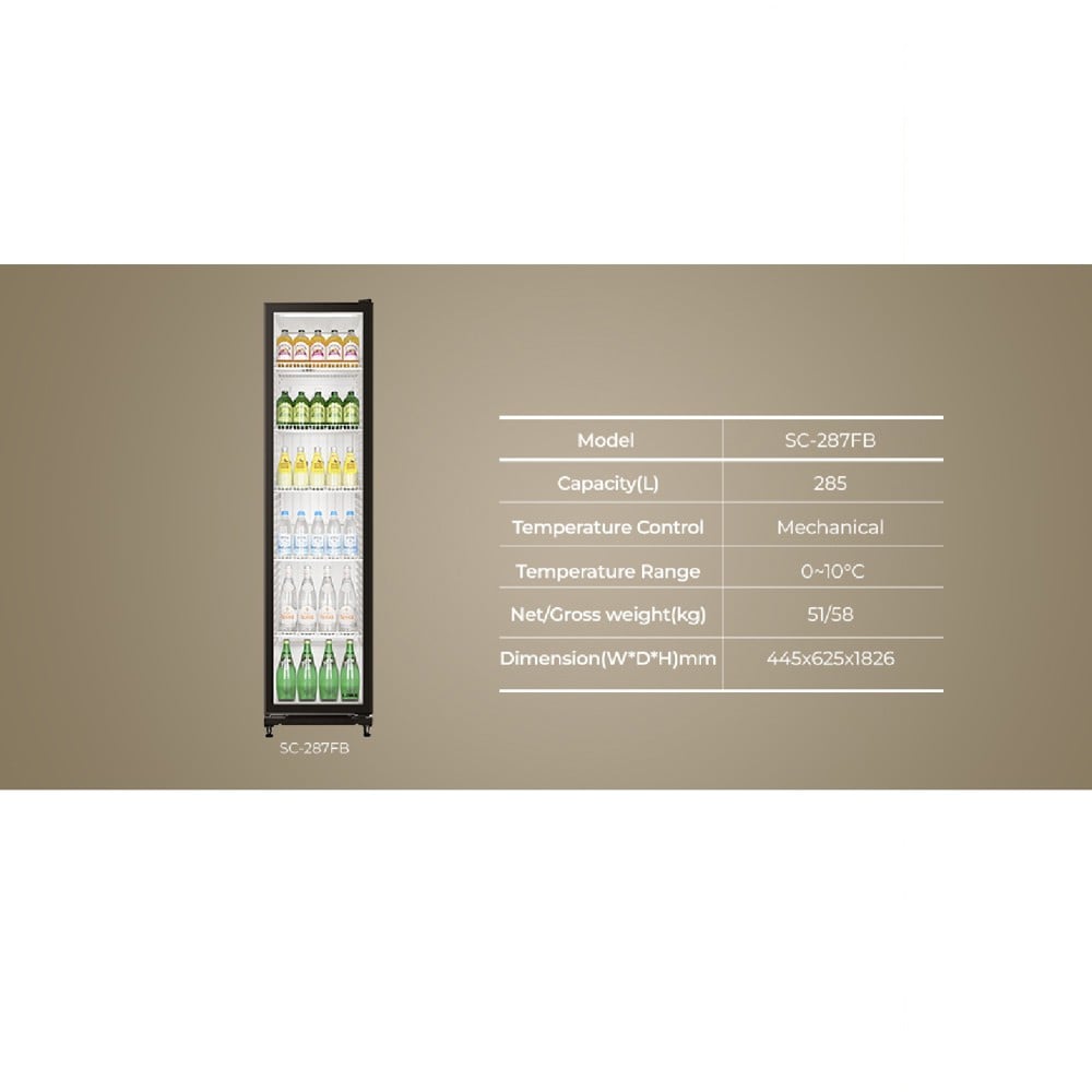 ตู้เครื่องดื่ม 1 ประตู HAIER SC-287FB 9.8 คิว สีดำ