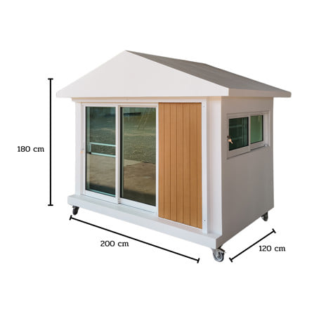 บ้านหมา บ้านแมว T.C. DOGHOUSE 45 นอร์ดิกสไตล์ 200x120x180 ซม._3