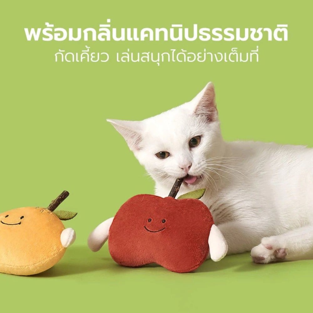 ของเล่นแมว TIANYUAN PET STZ0430 ลูกแพร์สีเหลือง