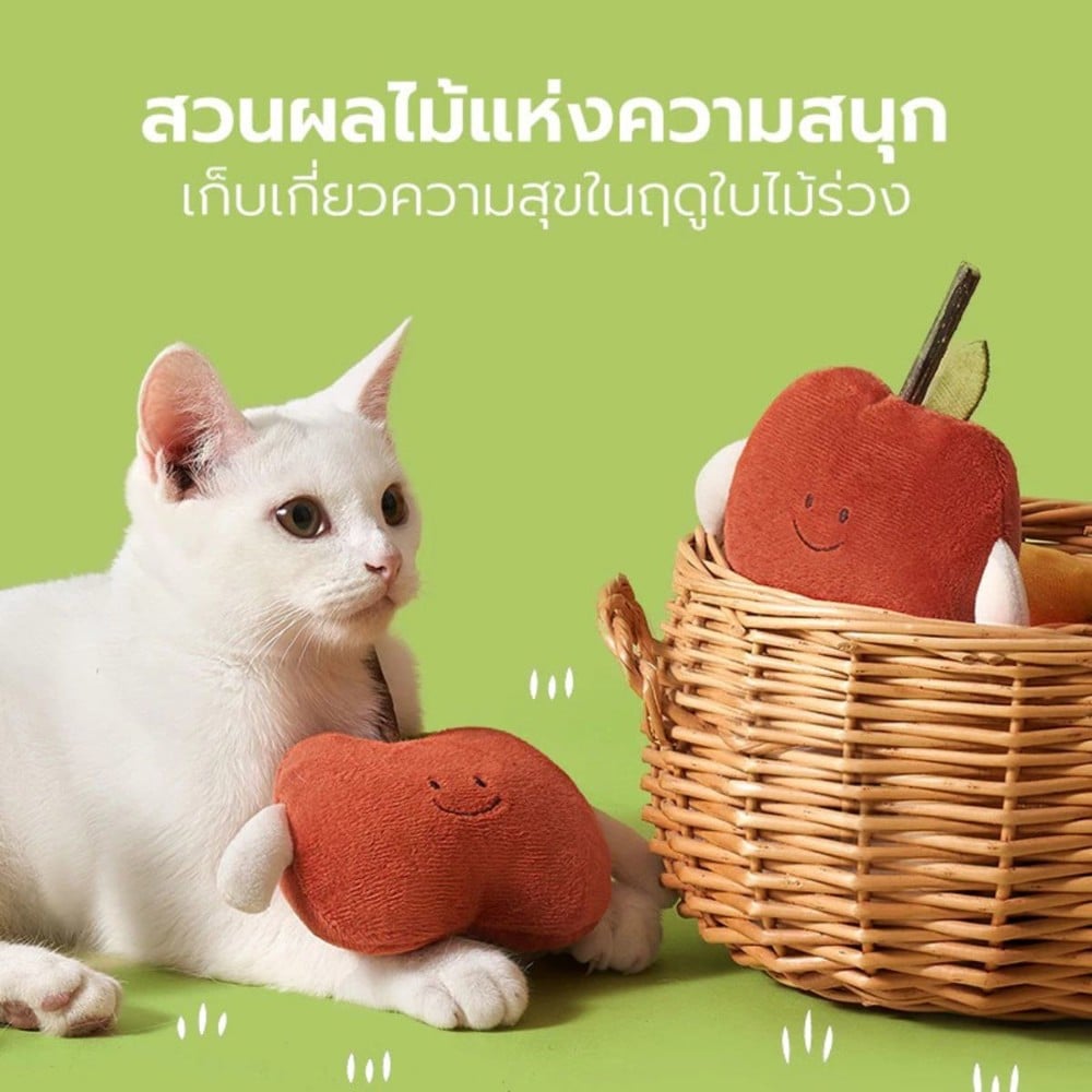 ของเล่นแมว TIANYUAN PET STZ0430 ลูกแพร์สีเหลือง