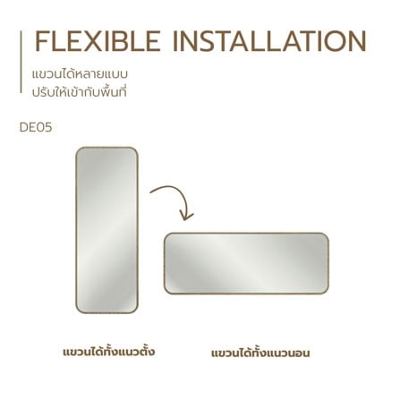 กระจกสำหรับตกแต่ง SB FURNITURE KAVE 19257795 60 ซม. สี OAK_2