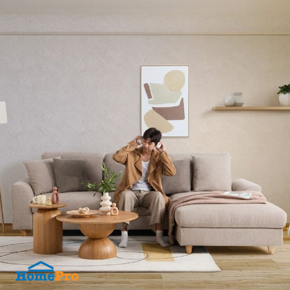 โซฟาเข้ามุมขวา SOFA SOLUTIONS RIKUOH 19249725 สีน้ำตาล