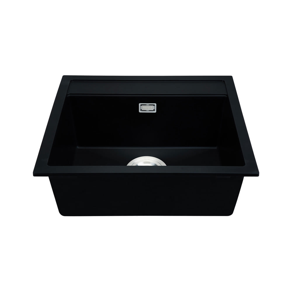 ซิงค์ฝัง 1 หลุม+ก๊อกซิงค์ HAFELE STONEQ 495.07.906 สีดำ