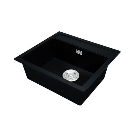 ซิงค์ฝัง 1 หลุม+ก๊อกซิงค์ HAFELE STONEQ 495.07.906 สีดำ_1
