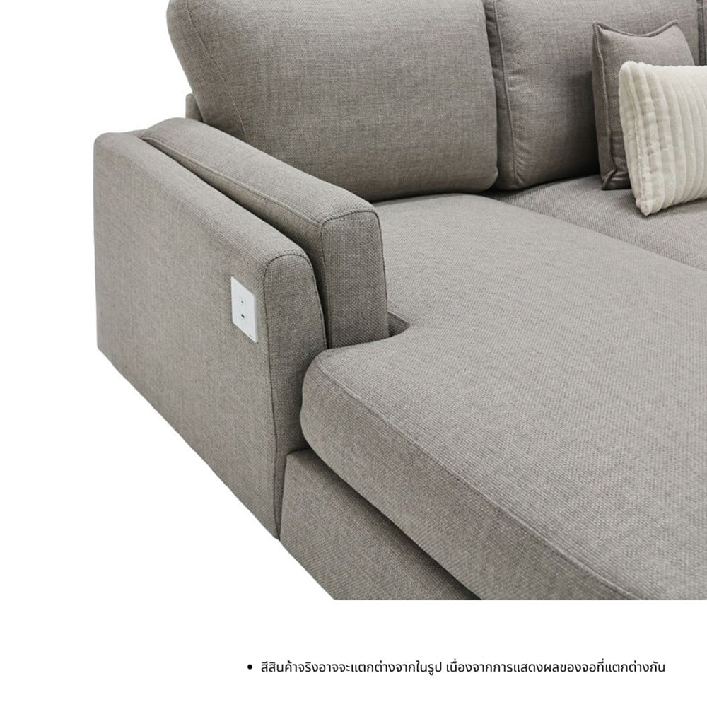 โซฟาเข้ามุมซ้าย SOFA SOLUTIONS TAIKI 19252754 สีน้ำตาลอ่อน