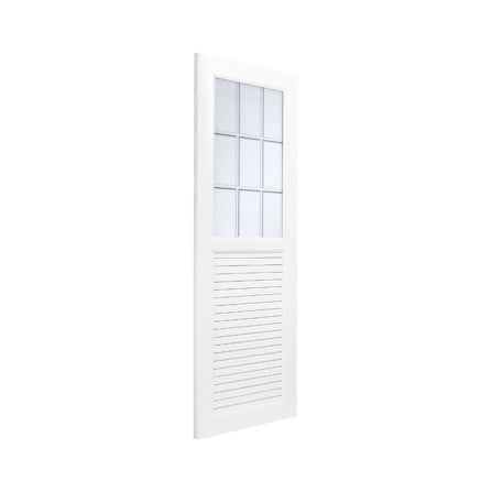 ประตูห้องน้ำ UPVC ไม่เจาะลูกบิด ASARA G932 9 ช่อง 70x200 ซม. สีขาว_1