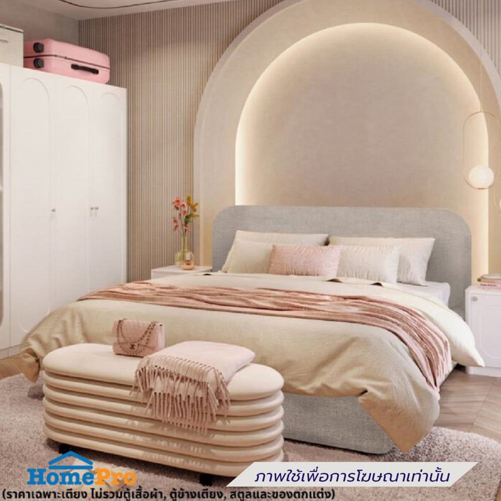 เตียง 6 ฟุต KONCEPT LUNE 19254264 สี GREY