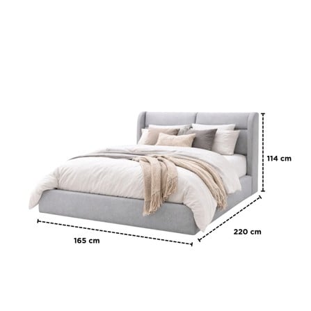 เตียง 5 ฟุต KONCEPT GREI 19252198 สีเทา_2