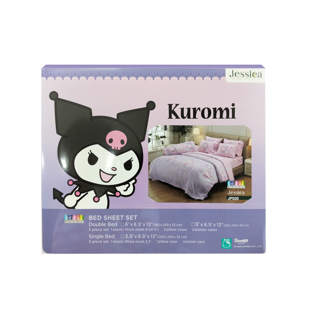 ชุดผ้าปูที่นอน 6 ฟุต (ชุด 5 ชิ้น) JESSICA KUROMI 21073-JP020