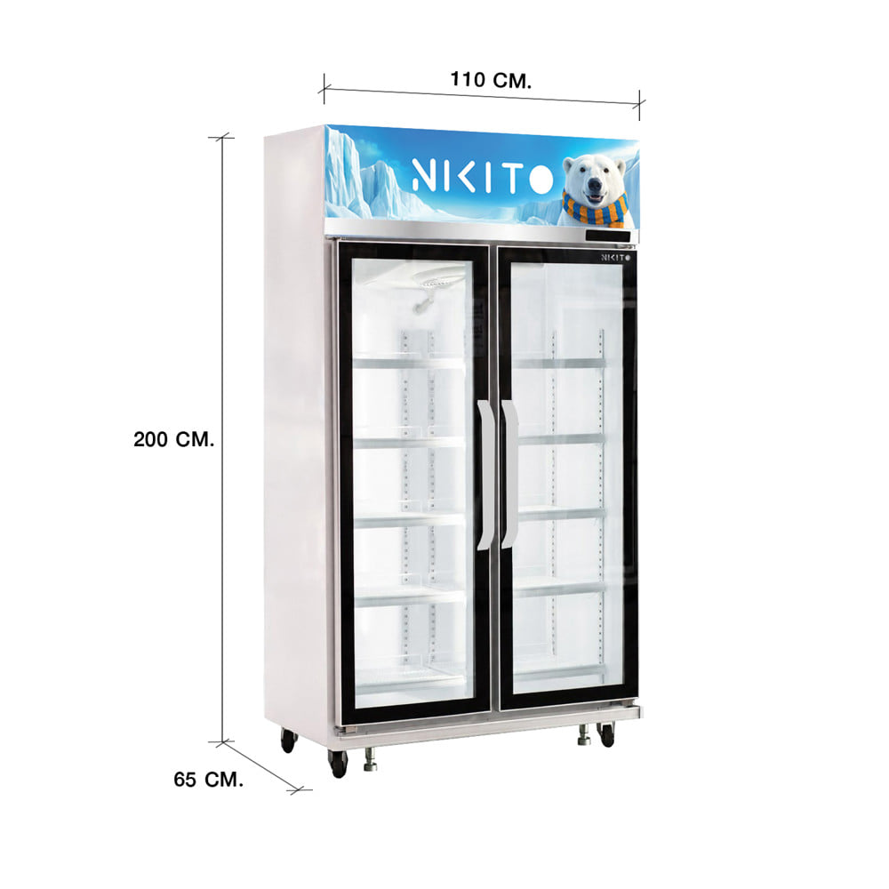 ตู้เครื่องดื่ม 2 ประตู NIKITO HP-758GW 26.8 คิว สีขาว