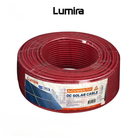 สายไฟโซลาร์เซลล์ LUMIRA LPV1F-6-100-R 1x6 ตร.มม. 100 เมตร สีแดง_0