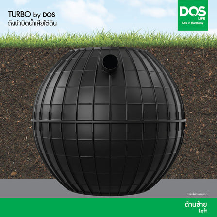 ถังบำบัดน้ำเสีย DOS TURB0 1000 ลิตร สีดำ_3