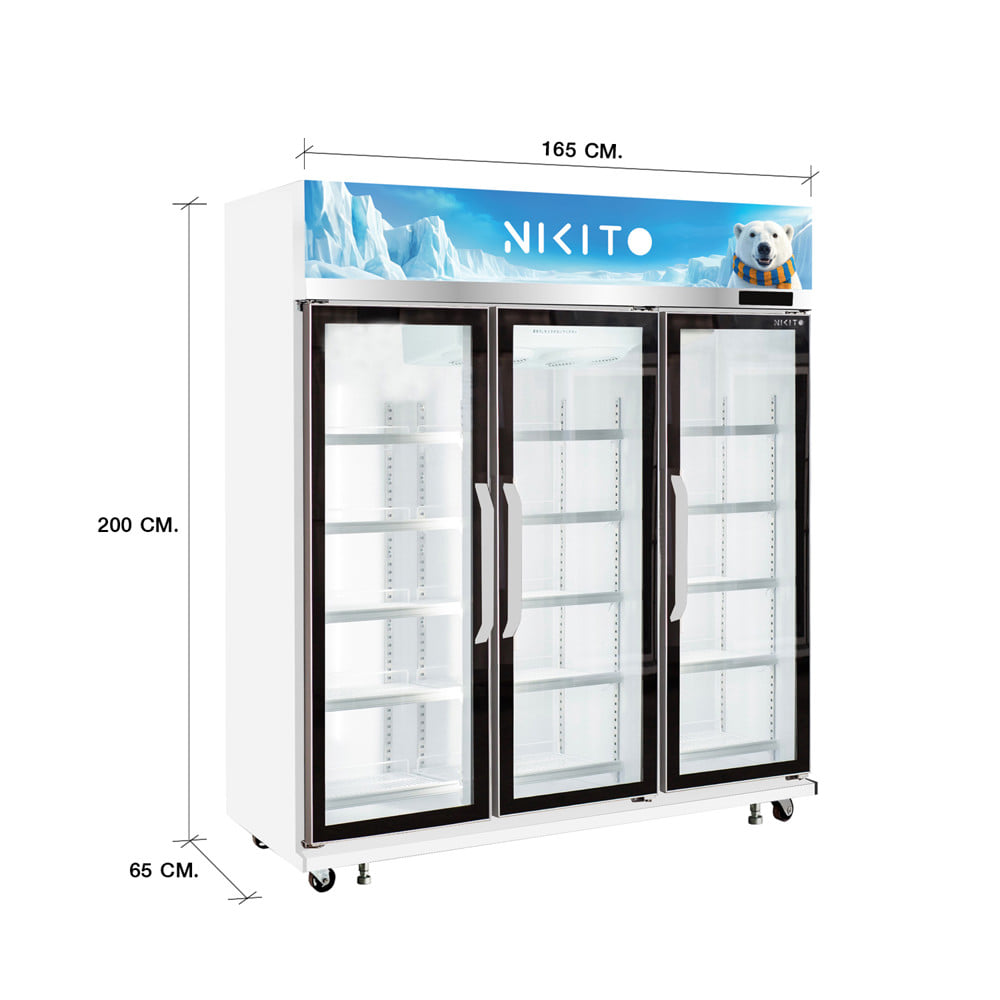 ตู้เครื่องดื่ม 3 ประตู NIKITO HP-1130GW 42 คิว สีขาว