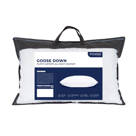 หมอนหนุน PICASSO GOOSE DOWN SILVER สีขาว_1