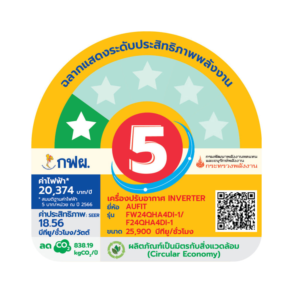 แอร์ผนัง AUFIT FW24QHA4DI-1 25900 บีทียู อินเวอร์เตอร์