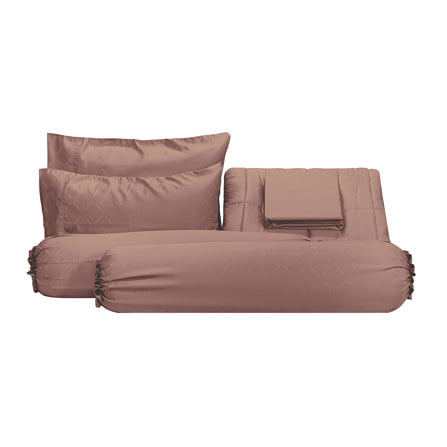 ชุดผ้าปูที่นอน 6 ฟุต (ชุด 6 ชิ้น) PICASSO TENCEL สี BROWN_1