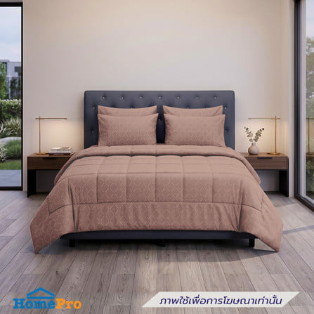 ชุดผ้าปูที่นอน 6 ฟุต (ชุด 6 ชิ้น) PICASSO TENCEL สี BROWN_0