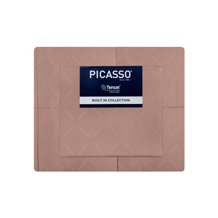 ชุดผ้าปูที่นอน 6 ฟุต (ชุด 6 ชิ้น) PICASSO TENCEL สี BROWN_4