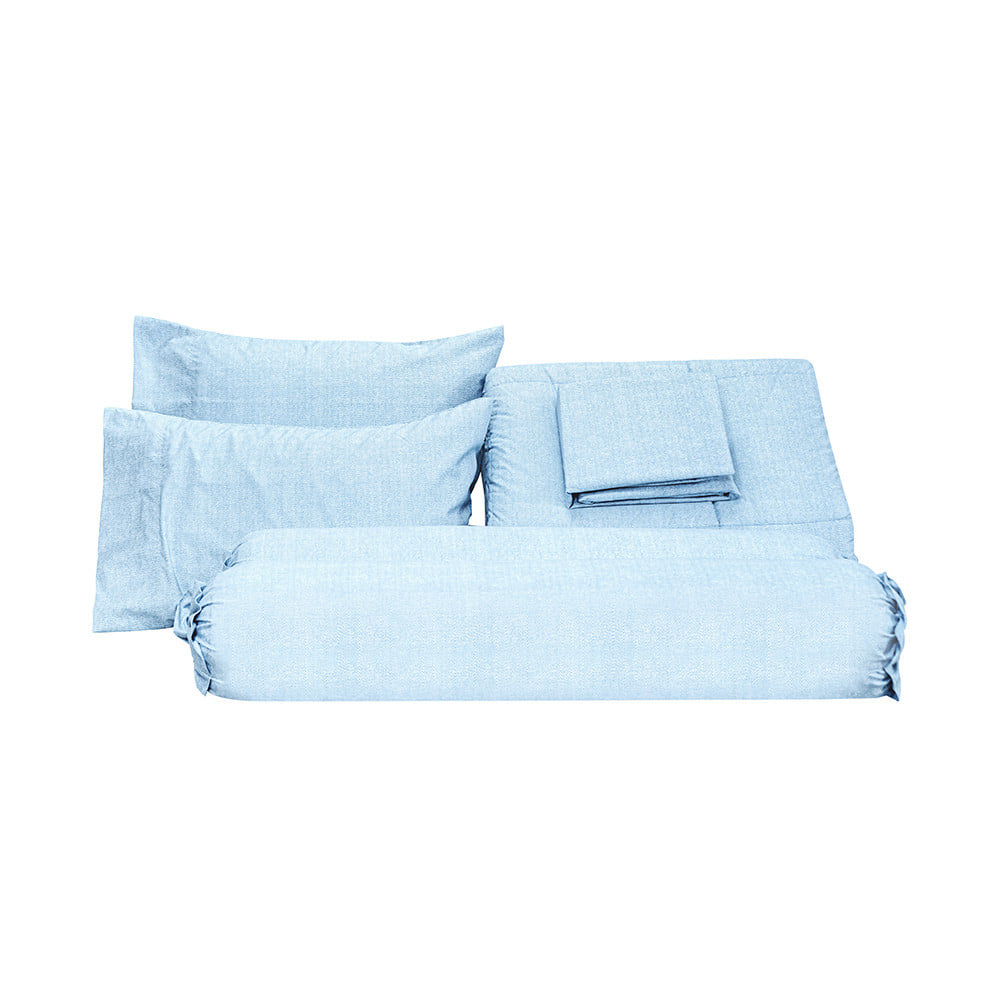 ชุดผ้าปูที่นอน 5 ฟุต (ชุด 6 ชิ้น) PICASSO CLASSIC สี BLUE