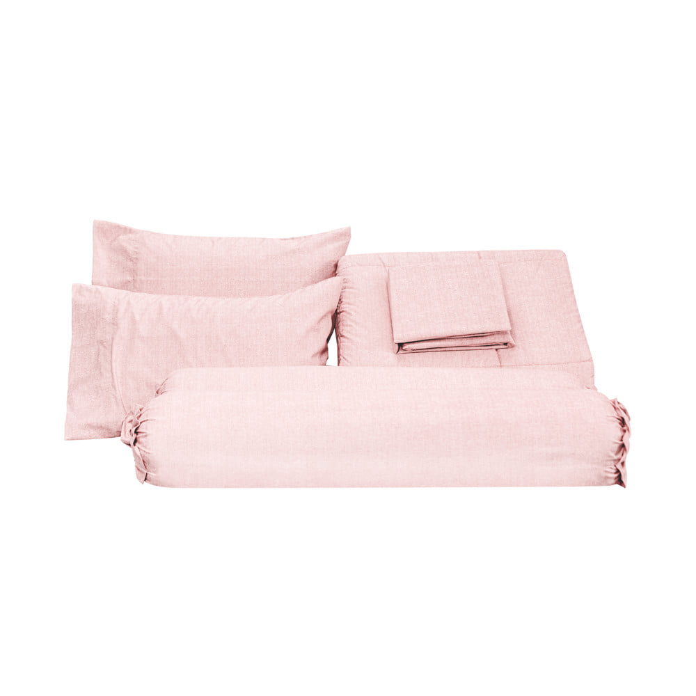 ชุดผ้าปูที่นอน 6 ฟุต (ชุด 6 ชิ้น) PICASSO CLASSIC สี PINK