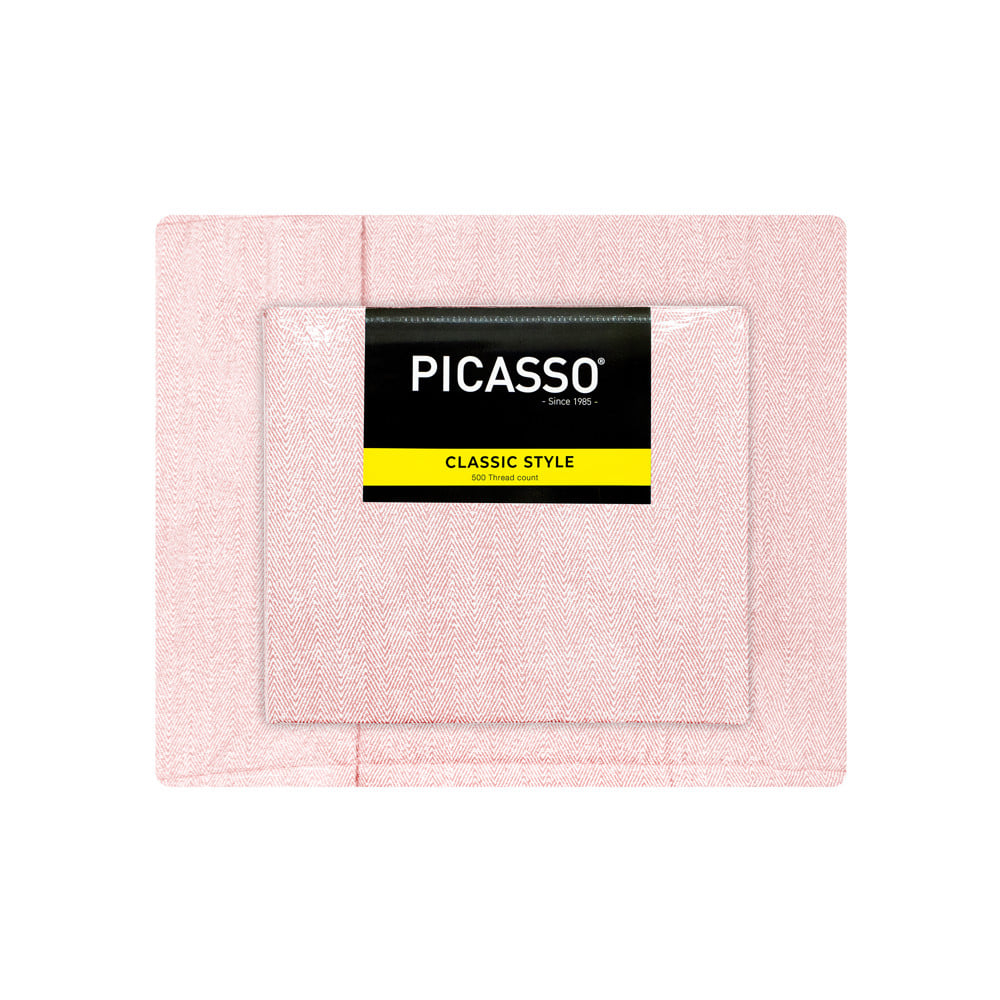 ชุดผ้าปูที่นอน 6 ฟุต (ชุด 6 ชิ้น) PICASSO CLASSIC สี PINK